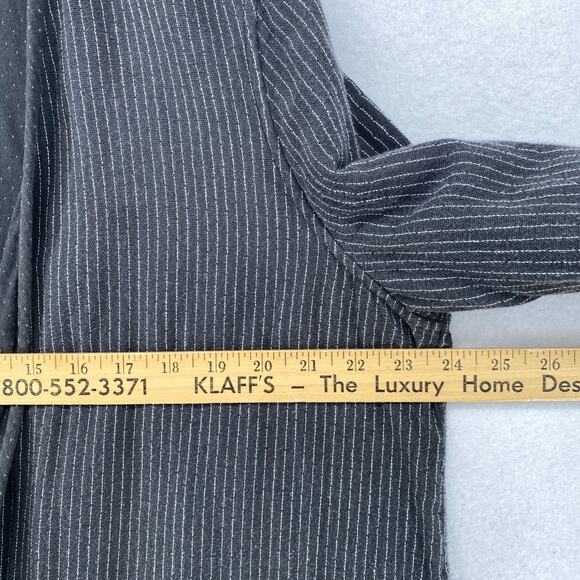 EILEEN FISHER Kimono L Reversible Organic Cotton Doubleweave Jacket Gray - Picture 12 of 14